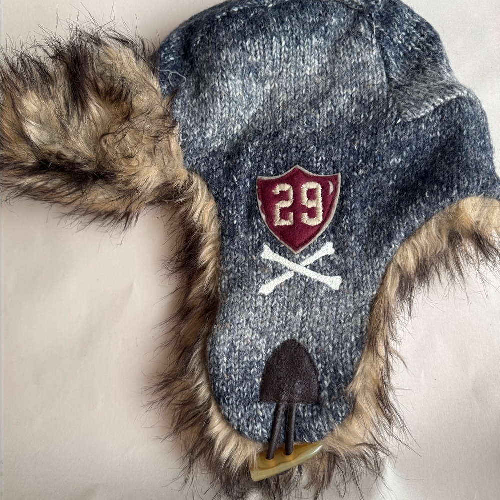 American Eagle 🦅 Blue and Brown Trapper Hat